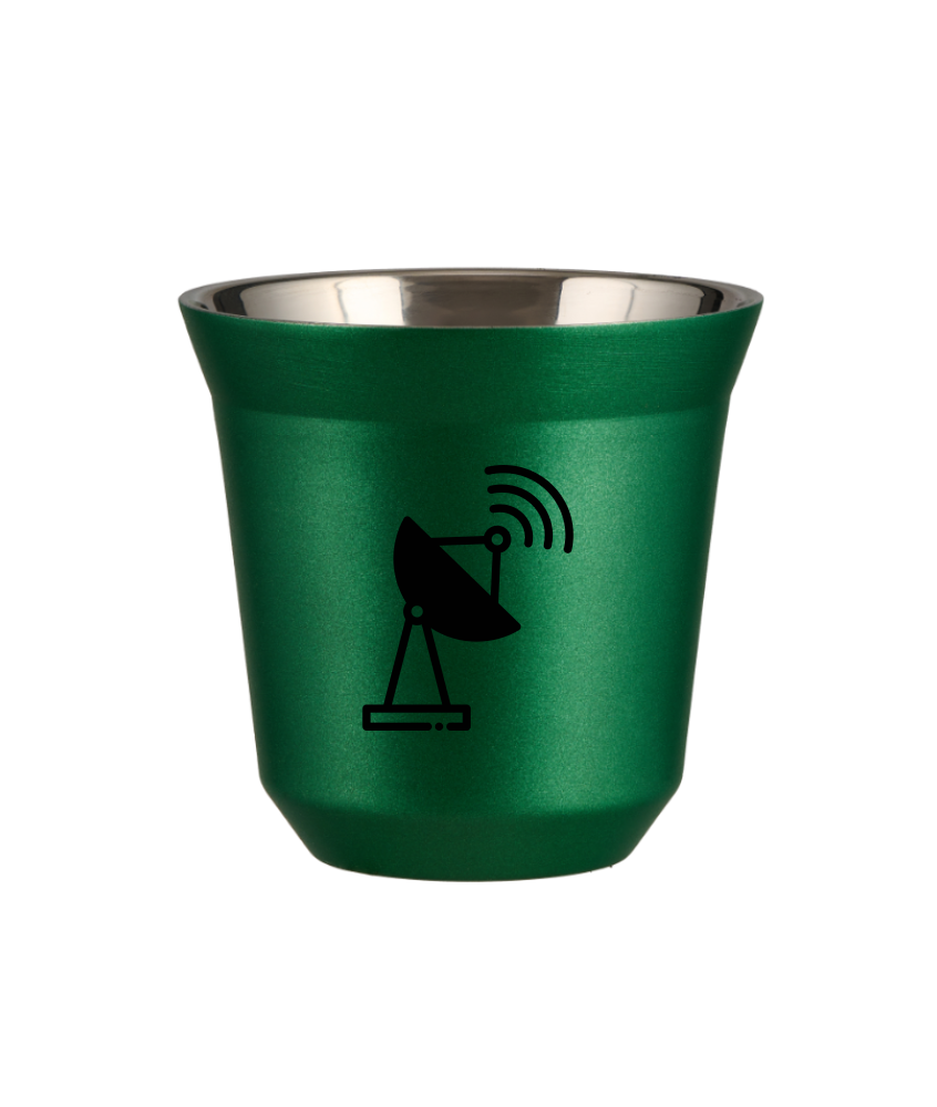 Tasse 240 ml VERT MÉTALLIQUE "Antenne" Tasse 240 ml VERT MÉTALLIQUE "Antenne"