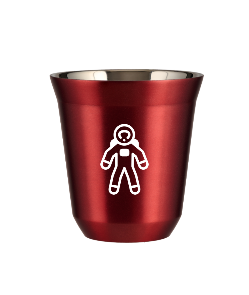 Tasse 240 ml ROUGE MÉTALLIQUE "Astronaute (blanc)" Tasse 240 ml ROUGE MÉTALLIQUE "Astronaute (blanc)"