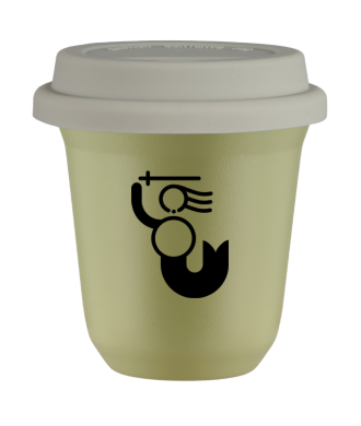Tasse 80 ml PISTACHE "WARSZAWSKA SYRENKA", avec couvercle blanc Tasse 80 ml PISTACHE "WARSZAWSKA SYRENKA", avec couvercle blanc