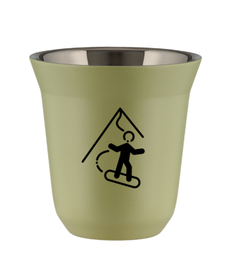 Tasse 80 ml PISTACHE "Snowboard" Tasse 80 ml PISTACHE "Snowboard"