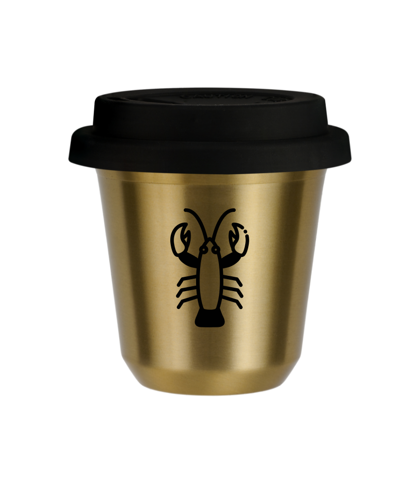 Tasse 240 ml OR "Cancer", avec couvercle noir Tasse 240 ml OR "Cancer", avec couvercle noir