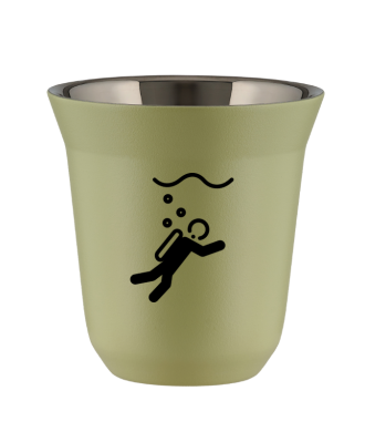 Tasse 80 ml PISTACHE "Plongée (noir)" Tasse 80 ml PISTACHE "Plongée (noir)"