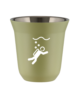 Tasse 80 ml PISTACHE "Plongée (blanc)" Tasse 80 ml PISTACHE "Plongée (blanc)"