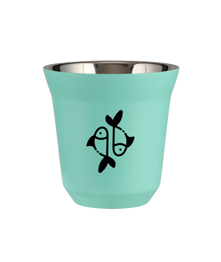 Tasse 240 ml TURQUOISE "Poissons"