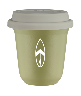 Tasse 80 ml PISTACHE "Planche (blanc)", avec couvercle blanc Tasse 80 ml PISTACHE "Planche (blanc)", avec couvercle blanc