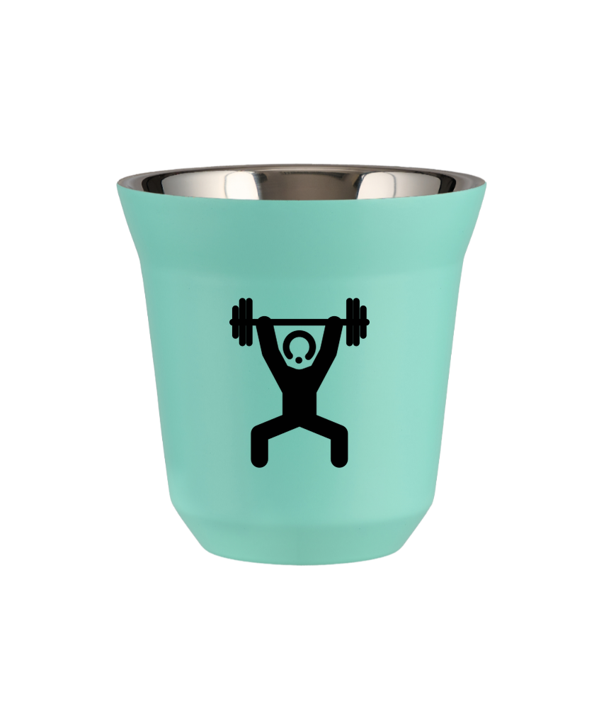 Tasse 240 ml TURQUOISE "Homme fort 1 (noir)" Tasse 240 ml TURQUOISE "Homme fort 1 (noir)"