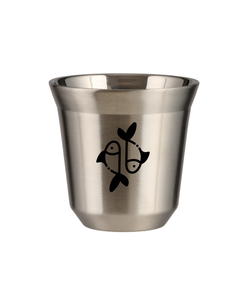 Tasse 240 ml ARGENT "Poissons" Tasse 240 ml ARGENT "Poissons"