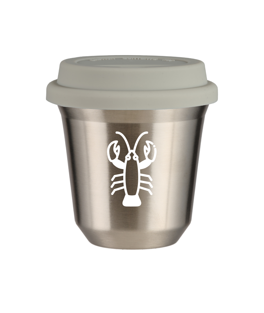 Tasse 240 ml ARGENT "Cancer (blanc)", avec couvercle blanc Tasse 240 ml ARGENT "Cancer (blanc)", avec couvercle blanc