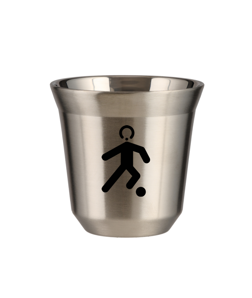 Tasse 240 ml ARGENT "Football (noir)"