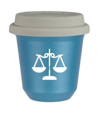 Tasse 240 ml BLEU CLAIR MÉTALLIQUE "Balance (blanc)", avec couvercle blanc Tasse 240 ml BLEU CLAIR MÉTALLIQUE "Balance (blanc)", avec couvercle blanc