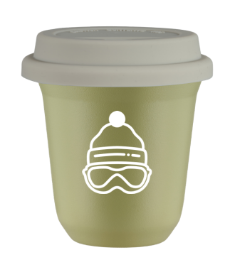 Tasse 80 ml PISTACHE "Casquette (blanc)", avec couvercle blanc Tasse 80 ml PISTACHE "Casquette (blanc)", avec couvercle blanc