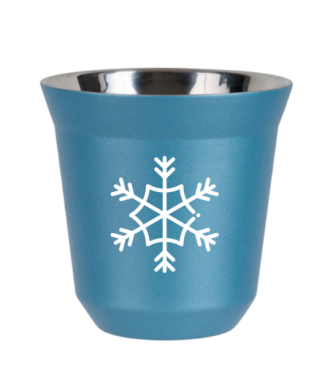 Tasse 240 ml BLEU CLAIR MÉTALLIQUE "Flocon de neige (blanc)" Tasse 240 ml BLEU CLAIR MÉTALLIQUE "Flocon de neige (blanc)"