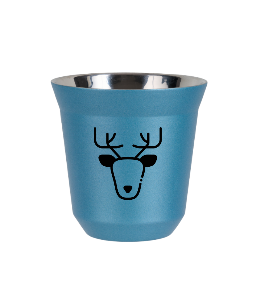 Tasse 240 ml BLEU CLAIR MÉTALLIQUE "Renne"