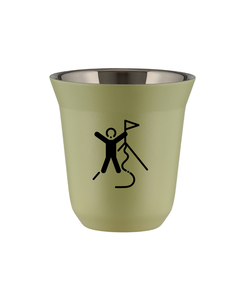 Tasse 80 ml PISTACHE "Escalade 1 (noir)"