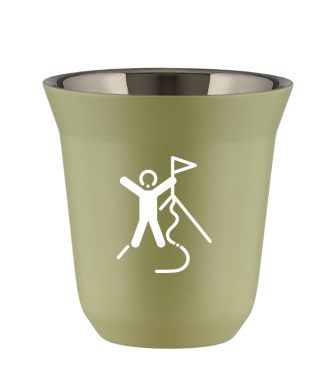 Tasse 80 ml PISTACHE "Escalade 1 (blanc)" Tasse 80 ml PISTACHE "Escalade 1 (blanc)"