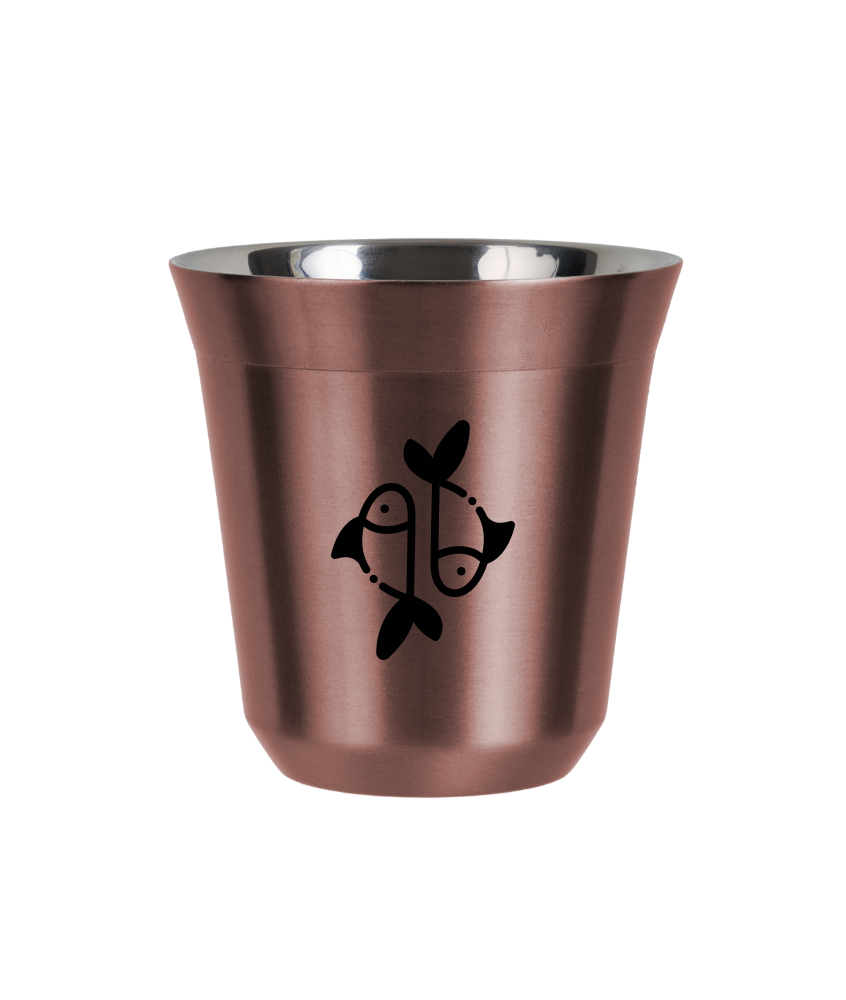 Tasse 240 ml OR ROSE "Poissons"