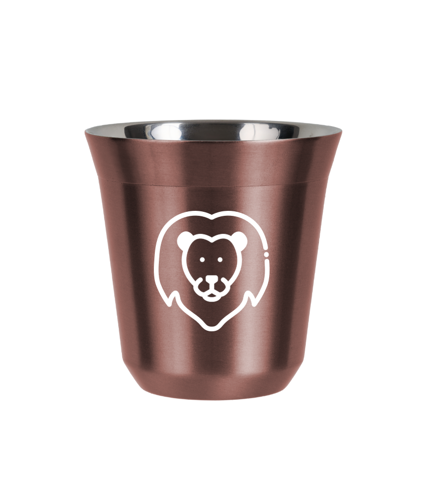 Tasse 240 ml OR ROSE "Lion (blanc)"