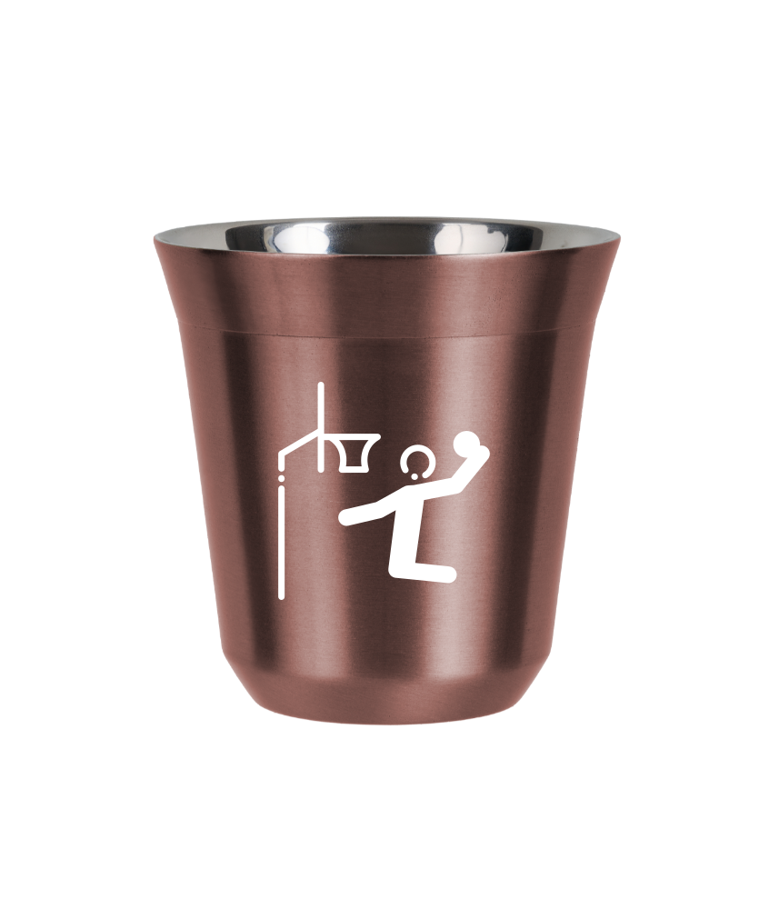 Tasse 240 ml OR ROSE "Basket-ball (blanc)"