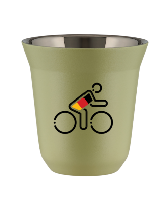 Tasse 80 ml PISTACHE "Cycliste aux couleurs allemandes" Tasse 80 ml PISTACHE "Cycliste aux couleurs allemandes"