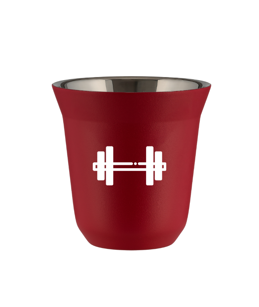 Tasse 240 ml ROUGE "Haltère (blanc)" Tasse 240 ml ROUGE "Haltère (blanc)"