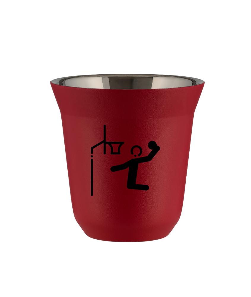 Tasse 240 ml ROUGE "Basket-ball (noir)" Tasse 240 ml ROUGE "Basket-ball (noir)"