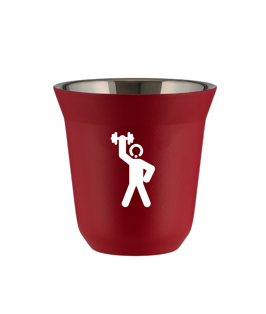 Tasse 240 ml ROUGE "Homme fort 2 (blanc)" Tasse 240 ml ROUGE "Homme fort 2 (blanc)"
