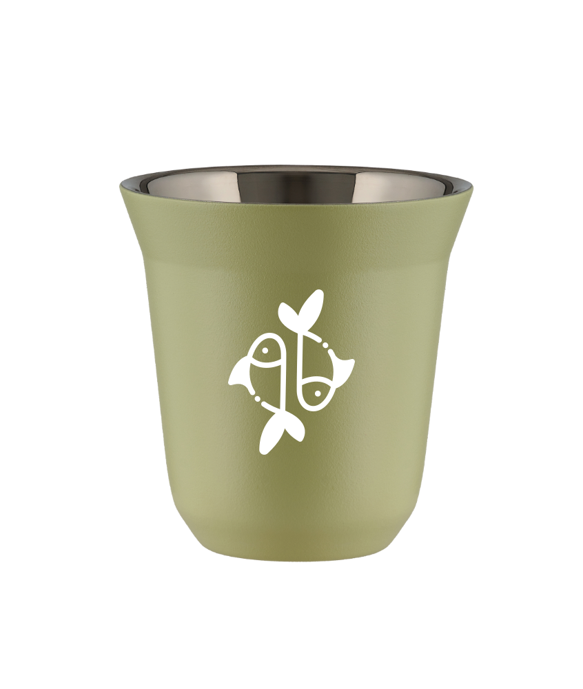 Tasse 240 ml PISTACHE "Poissons (blanc)" Tasse 240 ml PISTACHE "Poissons (blanc)"