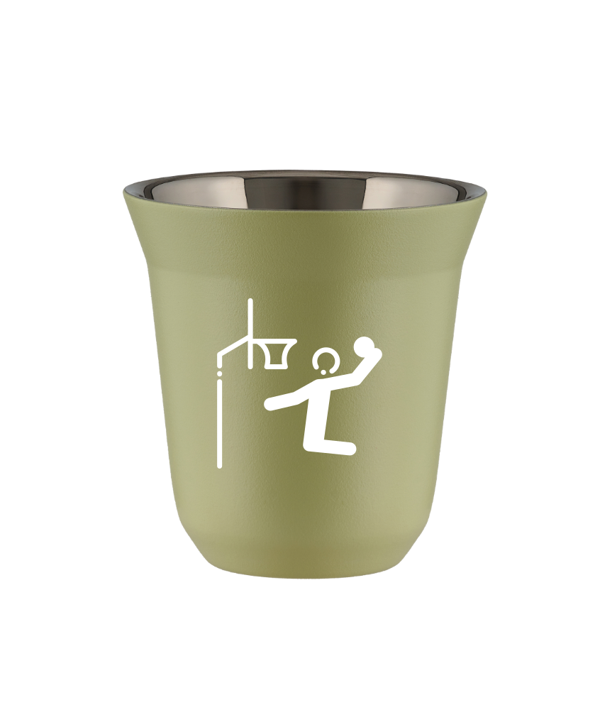 Tasse 240 ml PISTACHE "Basket-ball (blanc)" Tasse 240 ml PISTACHE "Basket-ball (blanc)"