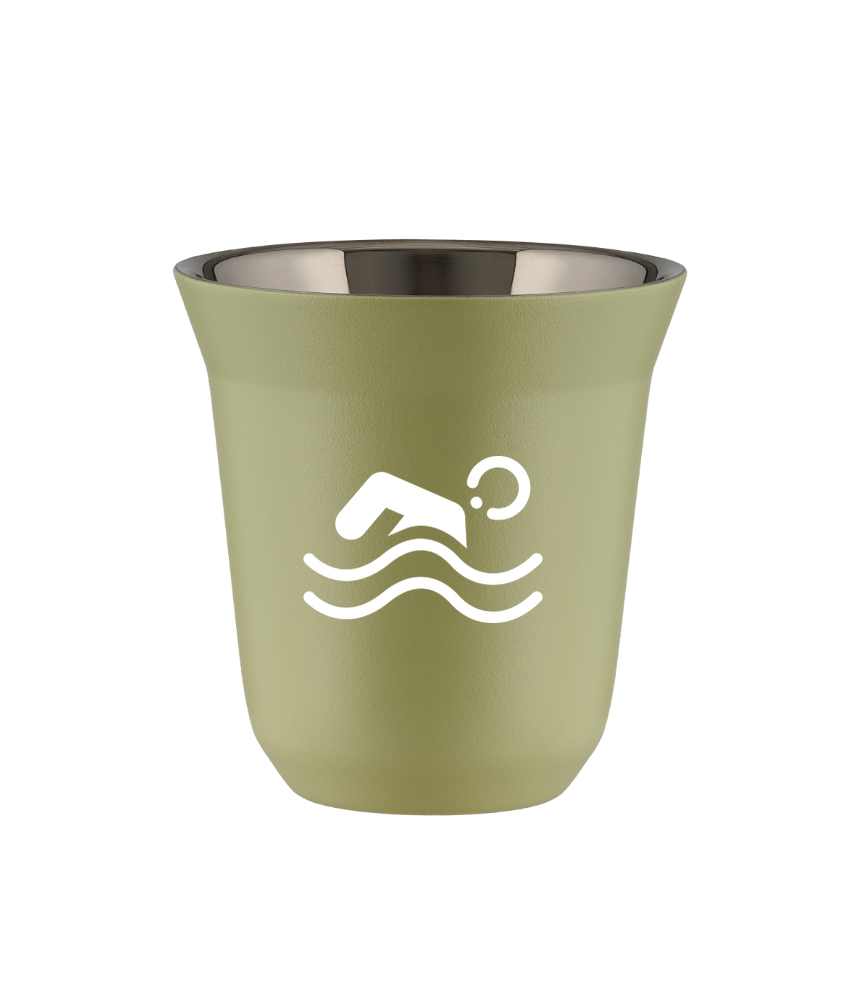 Tasse 240 ml PISTACHE "Natation (blanc)"