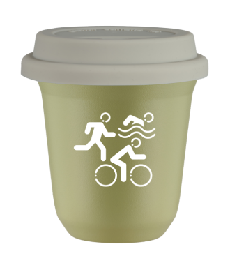 Tasse 80 ml PISTACHE "Sports (blanc)", avec couvercle blanc Tasse 80 ml PISTACHE "Sports (blanc)", avec couvercle blanc