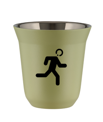 Tasse 80 ml PISTACHE "Coureur" Tasse 80 ml PISTACHE "Coureur"
