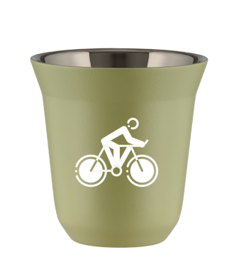 Tasse 80 ml PISTACHE "Cyclisme 2 (blanc)" Tasse 80 ml PISTACHE "Cyclisme 2 (blanc)"