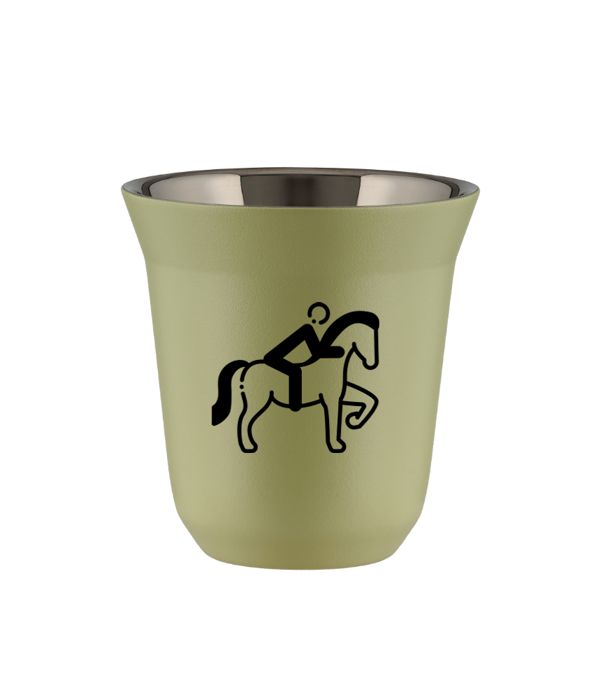 Tasse 240 ml PISTACHE "Équitation 2 (noir)" Tasse 240 ml PISTACHE "Équitation 2 (noir)"