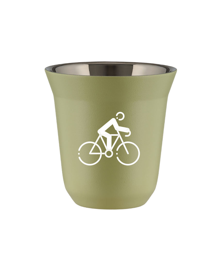 Tasse 240 ml PISTACHE "Cyclisme 3 (blanc)" Tasse 240 ml PISTACHE "Cyclisme 3 (blanc)"