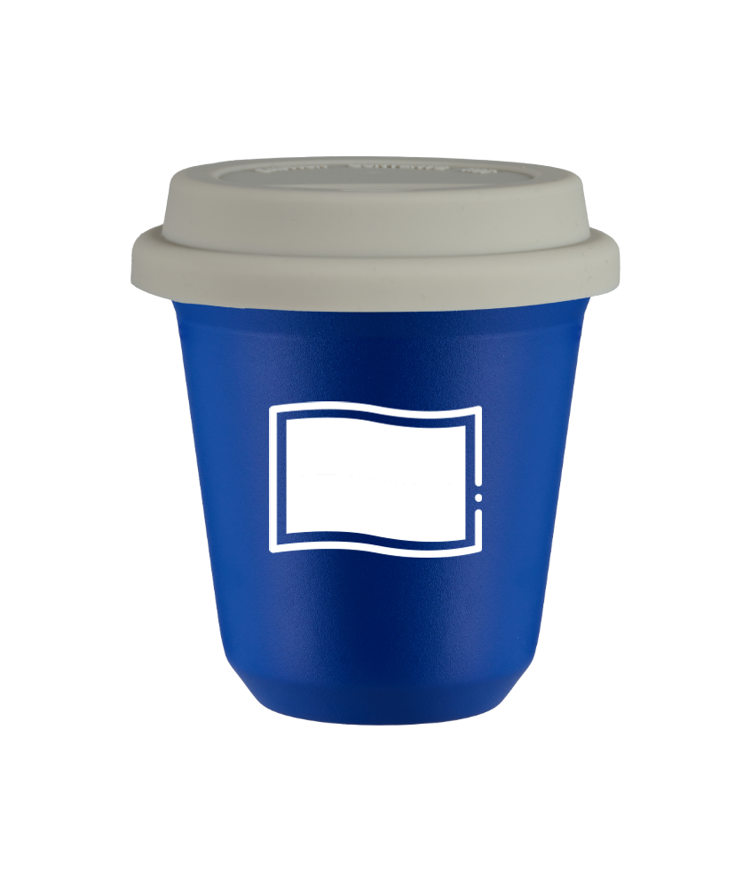 Tasse 240 ml BLEU "Drapeau polonais (blanc)", avec couvercle blanc Tasse 240 ml BLEU "Drapeau polonais (blanc)", avec couvercle blanc