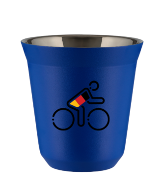 Tasse 240 ml BLEU "Cycliste aux couleurs allemandes (noir)" Tasse 240 ml BLEU "Cycliste aux couleurs allemandes (noir)"