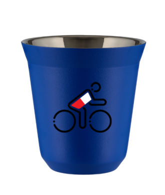 Tasse 240 ml BLEU "Cycliste aux couleurs polonaises" Tasse 240 ml BLEU "Cycliste aux couleurs polonaises"