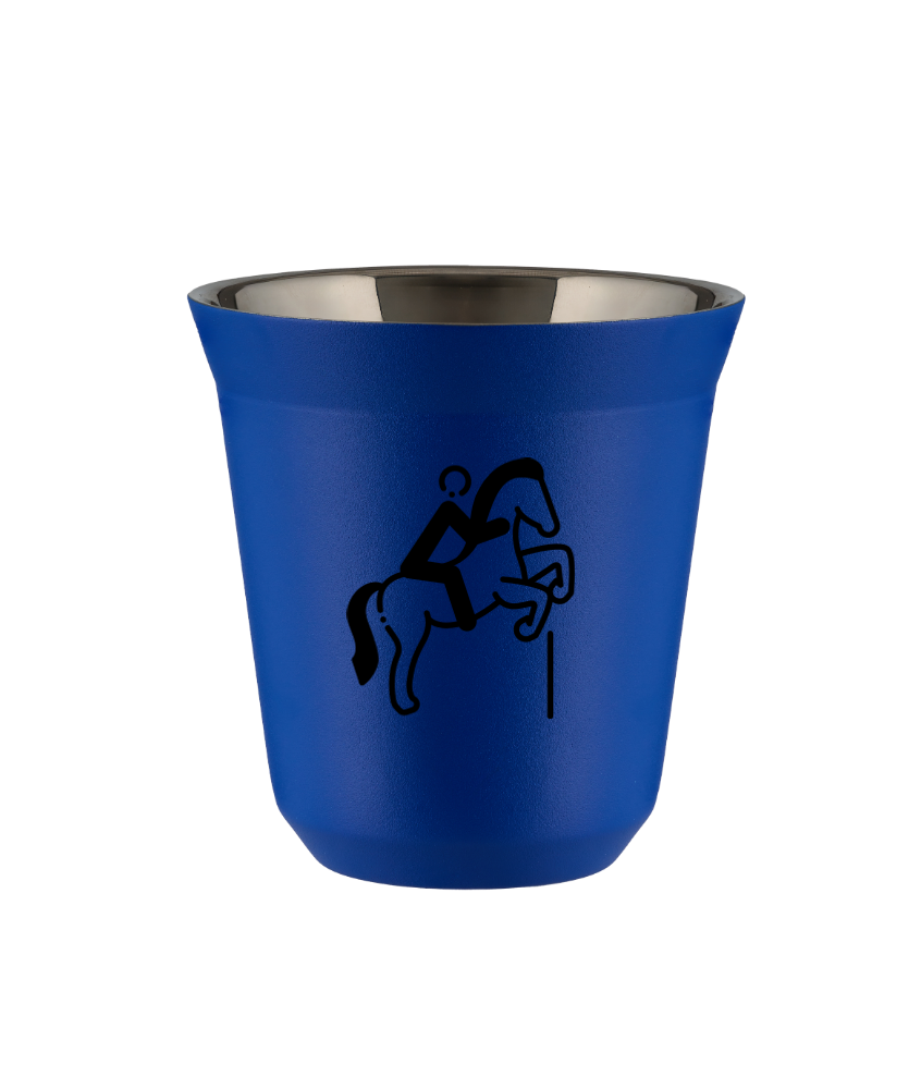 Tasse 240 ml BLEU "Équitation 1 (noir)" Tasse 240 ml BLEU "Équitation 1 (noir)"