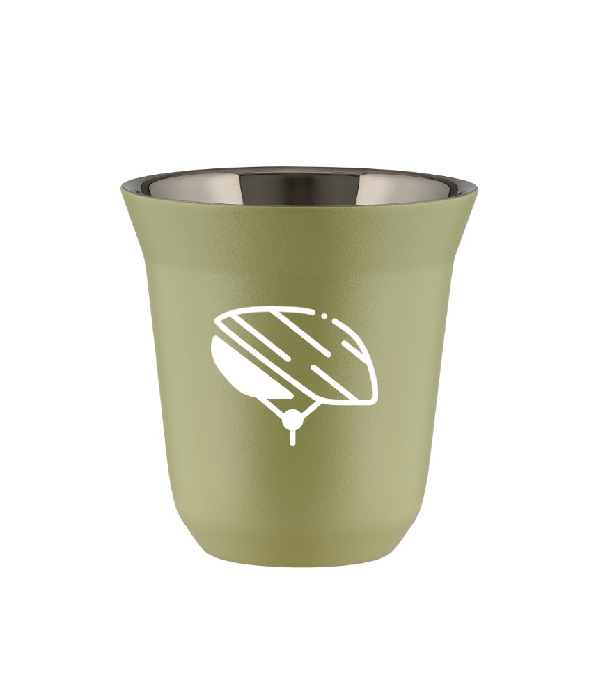 Tasse 80 ml PISTACHE "Casque (blanc)"