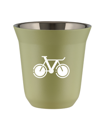 Tasse 80 ml PISTACHE "Vélo 1 (blanc)" Tasse 80 ml PISTACHE "Vélo 1 (blanc)"