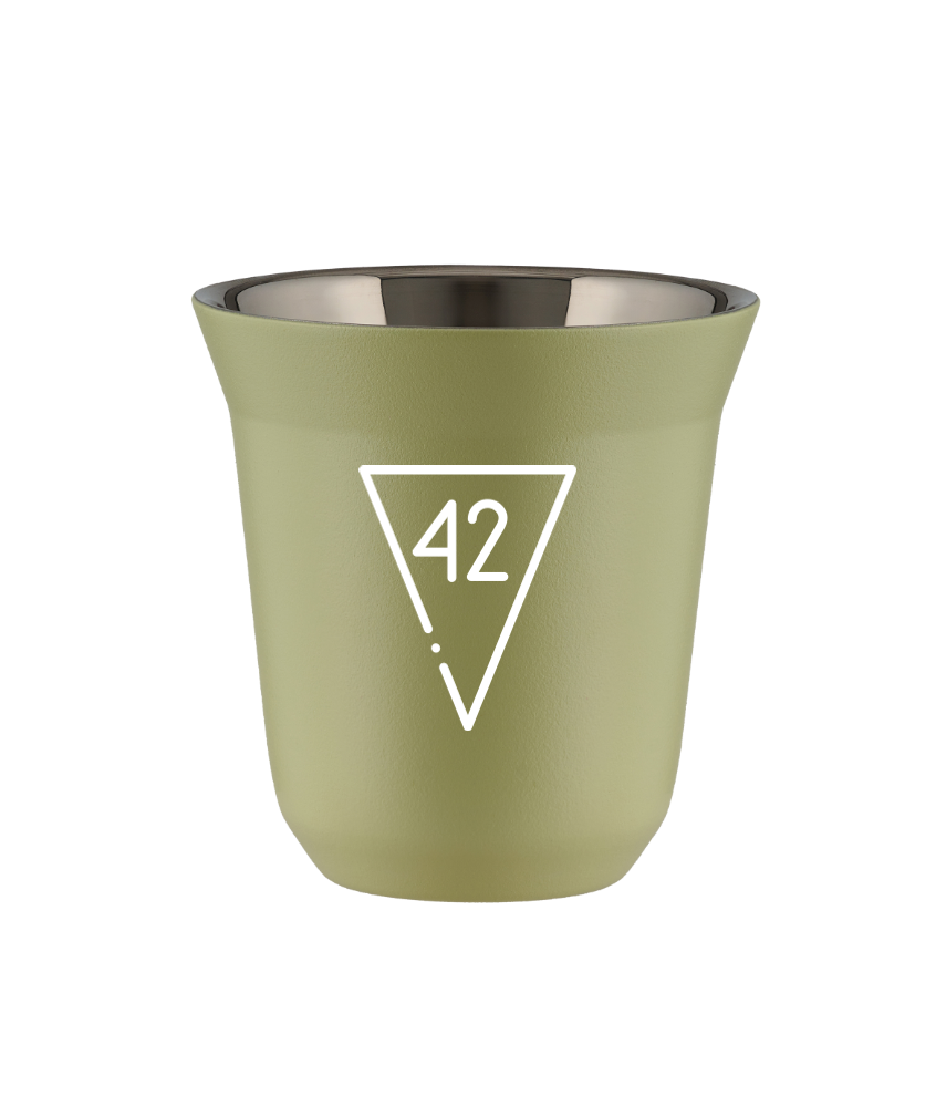 Tasse 80 ml PISTACHE "42 (blanc)"