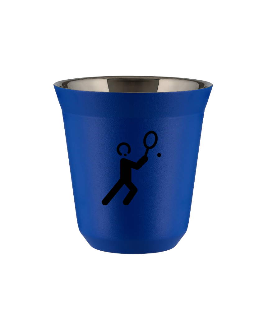Tasse 80 ml BLEU "Tennis 1"