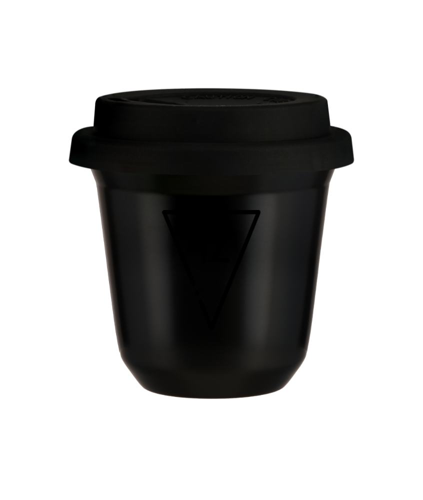 Tasse 240 ml NOIR "42 (noir)", avec couvercle noir Tasse 240 ml NOIR "42 (noir)", avec couvercle noir