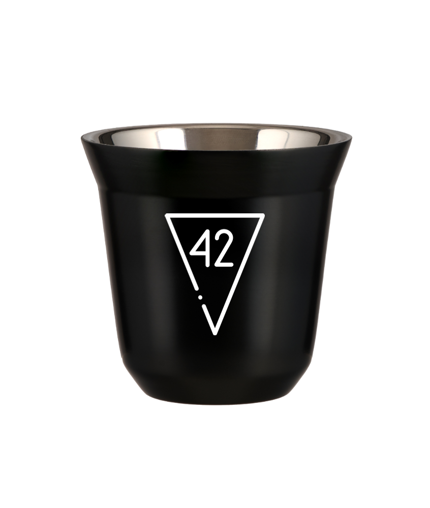 Tasse 240 ml NOIR "42 (blanc)" Tasse 240 ml NOIR "42 (blanc)"