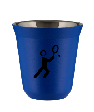Tasse 80 ml BLEU "Tennis 1 (noir)" Tasse 80 ml BLEU "Tennis 1 (noir)"