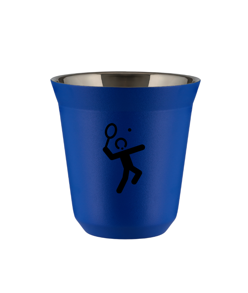Tasse 80 ml BLEU "Tennis 2"