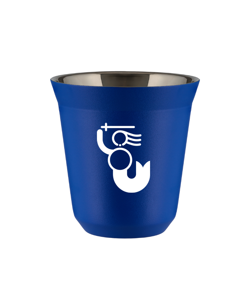 Tasse 80 ml BLEU "WARSZAWSKA SYRENKA (blanc)"