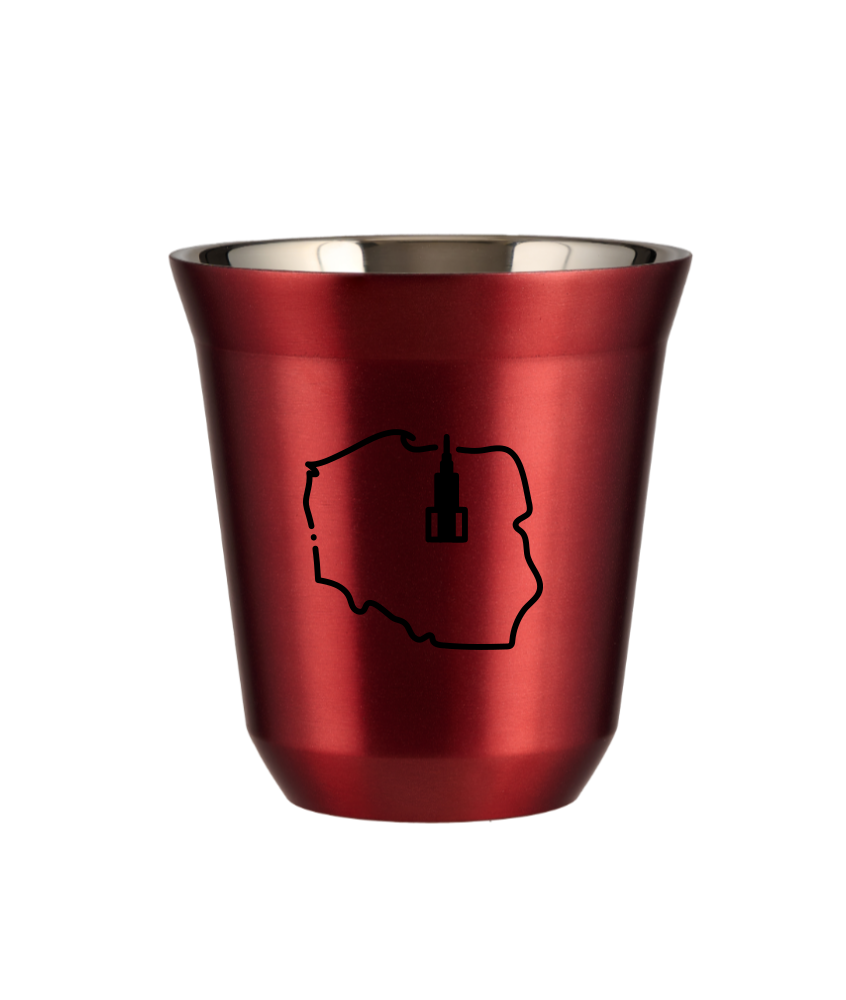 Tasse 240 ml ROUGE MÉTALLIQUE "Pologne"
