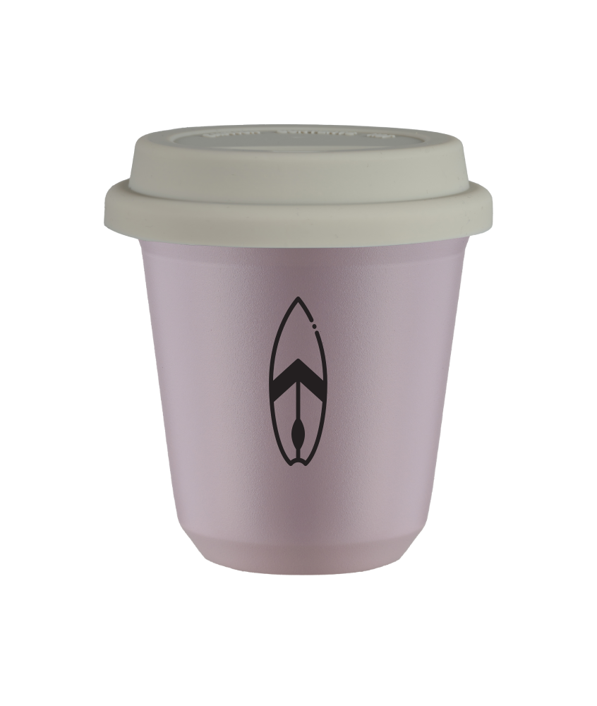 Tasse 240 ml LAVANDE "Planche", avec couvercle blanc