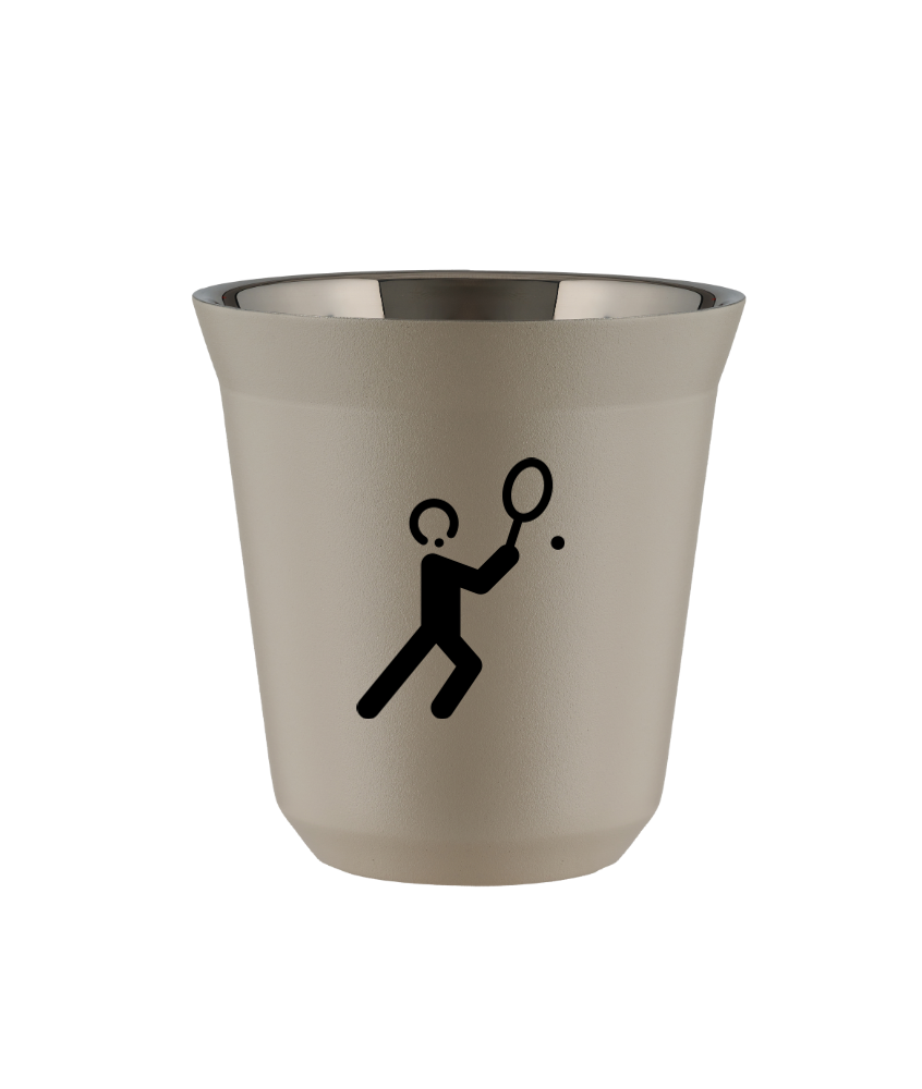 Tasse 240 ml BEIGE "Tennis 1 (noir)" Tasse 240 ml BEIGE "Tennis 1 (noir)"